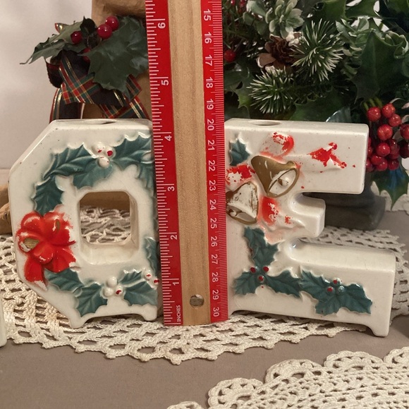 Vintage Noel Christmas Candle Holders Set In Original Box Lipper & Mann - Picture 16 of 16